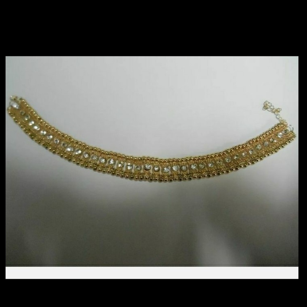 6pc wholesale Elegant VINTAGE Gold CHOKER with Crystal Accents new